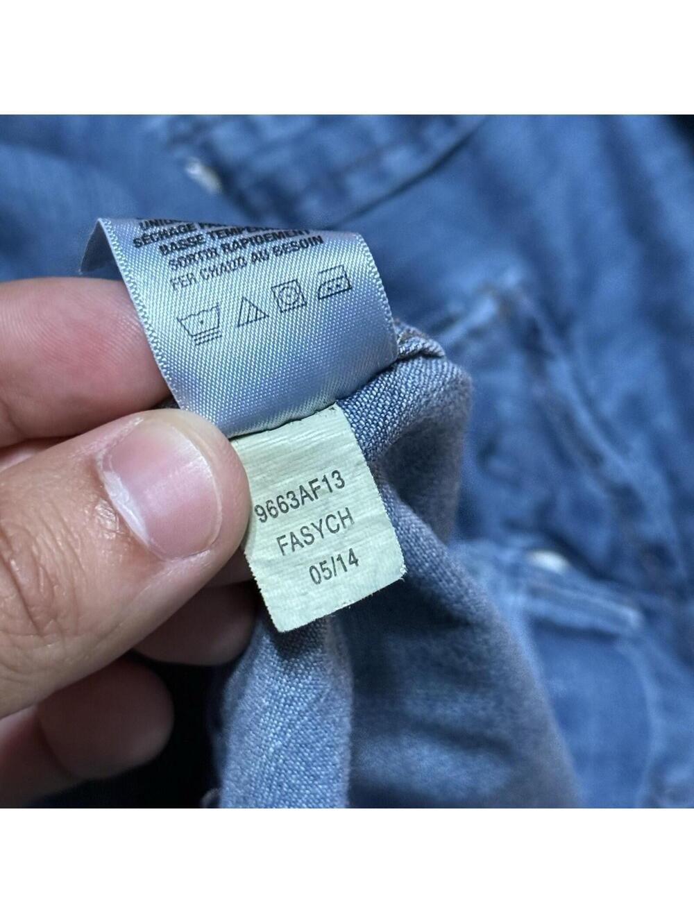 Aeropostale Denim 2014 Western Shirt Blue Pearl Snap Long Sleeve Cowboy Men S - Picture 7 of 8